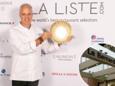Le Bernardin de Eric Ripert en Nueva York ocupa el puesto número uno en restaurantes de Estados Unidos según una influyente encuesta de La Liste