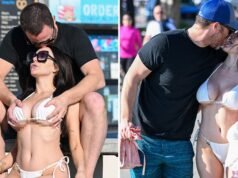 Courtney Stodden y Jared Safier llevan un PDA en su aniversario de bodas