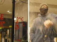 Manifestantes anti-ICE causan estragos afuera del hotel donde el gobierno federal pensaba que se hospedaban, en video