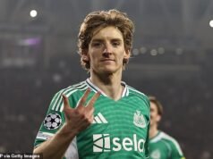 Anthony Gordon hace historia en la Liga de Campeones con un hat-trick de 33 MINUTOS, antes de agregar un cuarto justo después del descanso, mientras Newcastle se desata contra los pececillos Qarabag.