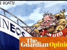 Ben Jennings sobre los comentarios de Jim Ratcliffe sobre la ‘colonización’ – caricatura