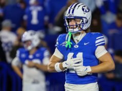 El receptor estrella de BYU, Parker Kingston, ya no está en la escuela después de ser arrestado por cargos de violación