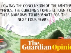 Madeline Horwath al final de los Juegos Olímpicos de Invierno – caricatura