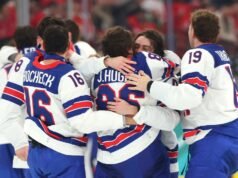 Estados Unidos vence a Canadá y Macklin Celebrini gracias al gol de Hughes por el oro olímpico