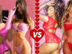 SE LEVANTÓ CONTRA. ROJO: Damas en lencería sexy de encaje, ¿a quién preferirías? !