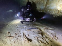 Un esqueleto prehistórico descubierto en el fondo de una cueva mexicana inundada probablemente fue colocado allí durante un ritual.