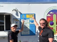 Harrison Bader de SF Giants pone a prueba el béisbol y luego daña un camión de comida