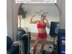 Lindsay Arnold muestra su creciente panza a las 23 semanas de embarazo