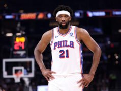 76ers C Joel Embiid fuera para el partido del jueves contra Hawks por lesión en la espinilla