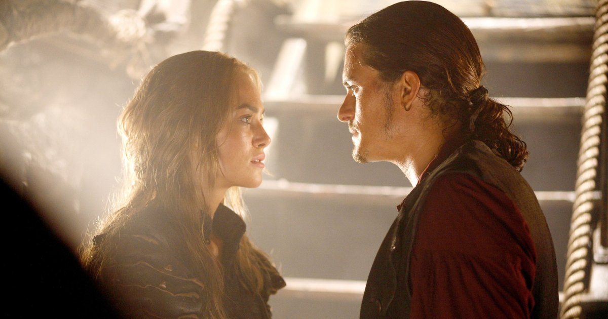 Keira Knightley y Orlando Bloom en Piratas del Caribe: En el fin del mundo