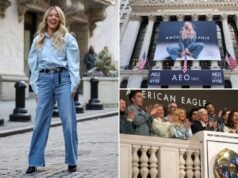 Sydney Sweeney toca la campana de apertura de la Bolsa de Nueva York en medio de un renovado revuelo por el controvertido anuncio de jeans de American Eagle