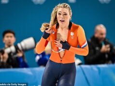 La superfan de los Juegos Olímpicos de Invierno, Jutta Leerdam, paga 230.000 dólares por su traje de patinaje gastado después de un momento viral mostrando su ropa interior