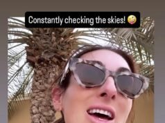 Luisa Zissman dice que está “vigilando constantemente el cielo” mientras Sam Gowland intenta huir del país después de poner a la venta su villa de £ 2 millones en medio de ataques con misiles iraníes en Dubai.