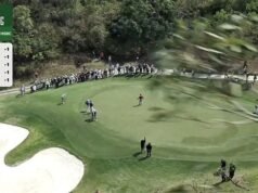 Un repentino accidente de un dron interrumpe el evento de LIV Golf en Hong Kong mientras el distraído Sergio García intenta alinear su putt