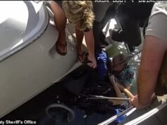 Momento horrible: un hombre tetrapléjico cayó a aguas profundas después de que colapsara la rampa para silla de ruedas que conectaba su barco con el muelle