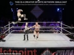 Horrible momento en que un árbitro de lucha libre sufre una emergencia médica en el ring… solo para ser expulsado del camino.