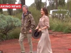 La reina María y el rey Federico aterrizan en Uluru para la primera aparición pública de su histórica gira australiana de seis días