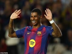 Las esperanzas de Marcus Rashford de quedarse en Barcelona aumentan significativamente después de las elecciones presidenciales, ya que la victoria de Joan Laporta se vuelve viral con un baile al estilo de Donald Trump.