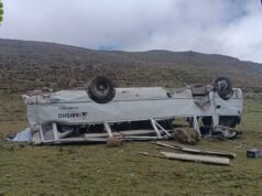 Nueve muertos y 15 heridos al salirse de la carretera un autobús turístico que viajaba por las montañas peruanas