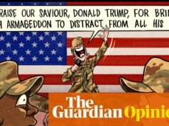 Ben Jennings sobre el ‘fin de los tiempos’ y la guerra de Estados Unidos contra Irán – caricatura