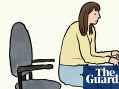 Tomé la forma de una silla de oficina: la caricatura de Becky Barnicoat