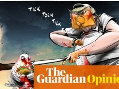 Ella Baron sobre Donald Trump y la guerra de Irán – caricatura