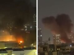 Ataques con aviones no tripulados iraníes cerca del consulado de EE.UU. en Dubai, provocando un incendio, en vídeo