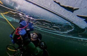 Los buzos en Finlandia aprenden a explorar las aguas polares heladas