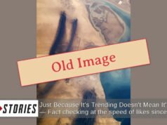 Imagen de satélite muestra incendios de pozos de petróleo en Kuwait en 1991, NO una imagen reciente de Oriente Medio