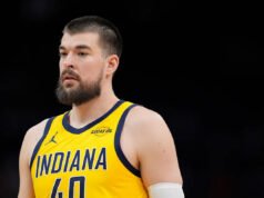 Los Pacers habrían perdido al pívot Ivica Zubac por el resto de la temporada debido a una fractura de costilla.