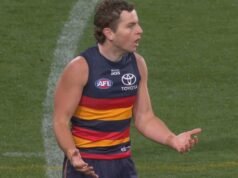 AFL news 2026, resultado de Adelaide Crows v Geelong Cats, video de llamada fuera de límites de Tom Atkins v Zac Taylor, reacción de David King
