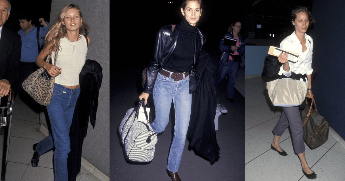 Kate Moss durante Kate Moss Llegada de Nueva York - 16 de diciembre de 1994 al Aeropuerto Internacional de Los Ángeles en Los Ángeles, California, Estados Unidos. (Foto de Jim Smeal/Ron Galella Collection vía Getty Images) Christy Turlington (Foto de Ron Galella/Ron Galella Collection vía Getty Images) La modelo Cindy Crawford llega desde Nueva York el 22 de febrero de 1991 al Aeropuerto Internacional de Los Ángeles, California. (Foto de Ron Galella, Ltd./Colección Ron Galella vía Getty Images)