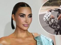 Kim Kardashian comparte una foto de su hijo Saint, de 10 años, en una moto de cross