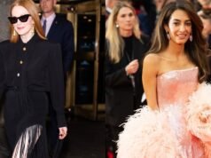 Amal Clooney y Julianne Moore coinciden en vestidos con flecos