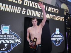 Campeonato masculino de natación y saltos de la NCAA: Hubert Kos rompe otro récord de la NCAA al ganar los 200 espalda