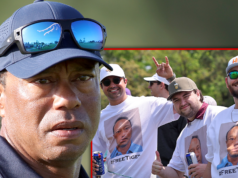 Tiger Woods recibe un gran apoyo de los fanáticos del golf luciendo su foto policial