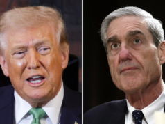 El presidente Donald Trump celebra la muerte de Robert Mueller