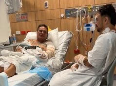 Padre e hijo tuvieron que luchar por sus vidas después de ser apuñalados en su propio patio trasero durante una aterradora pelea en el vecindario.