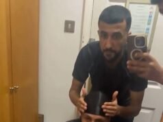 Momento en el que migrantes en una pequeña embarcación celebran una barbacoa en un hotel después de presuntamente violar a una mujer de 33 años en la playa de Brighton