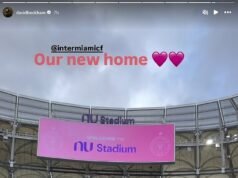 David Beckham presenta el nuevo estadio del Inter Miami de 750 millones de dólares después de un año de retraso, mientras su madre peluquera y Romeo dan su aprobación
