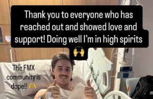 Mensaje de un motociclista de motocross herido desde el hospital después de un accidente catastrófico en el Sydney Royal Easter Show, mientras su esposa embarazada revela “un largo camino por delante”