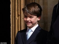 El traje cruzado del Príncipe Louis se roba el show en el servicio de Pascua mientras los fanáticos notan cuánto ha crecido