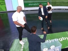 La leyenda del fútbol Boyd Cordner tiene un vergonzoso mal funcionamiento del vestuario en la televisión en vivo: ‘¡Lleva una tanga!’