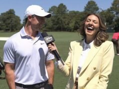Rory McIlroy deja histérica a la presentadora de golf Amanda Balionis durante la entrevista final del Masters, dos años después del rumoreado romance