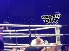El debut en el boxeo de la ex estrella de la Premier League termina en desastre con el exdelantero eliminado en el primer asalto