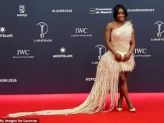 Simone Biles aparece con un extraordinario vestido valorado en 11.000 dólares en los Laureus World Sports Awards después de admitir que sus propios fans la pusieron ansiosa
