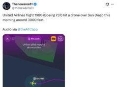 Un vuelo de United Airlines a 3.000 pies de altura choca con un dron ‘rojo y brillante’ en el espacio aéreo