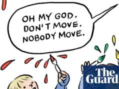 Mamás artesanas en una situación delicada: la caricatura de Becky Barnicoat