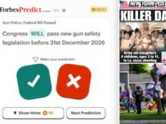 Forbes criticado por pedir a los lectores que apostaran por el control de armas en un artículo sobre tiroteos masivos: “Asqueroso, malvado, macabro”