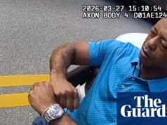 Las imágenes de la cámara corporal muestran la conmoción de Tiger Woods tras el accidente: ‘¿Me están arrestando? | madera de tigre